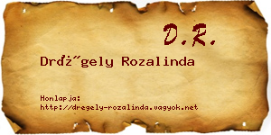 Drégely Rozalinda névjegykártya